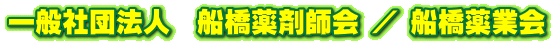 一般社団法人　船橋薬剤師会 ／ 船橋薬業会